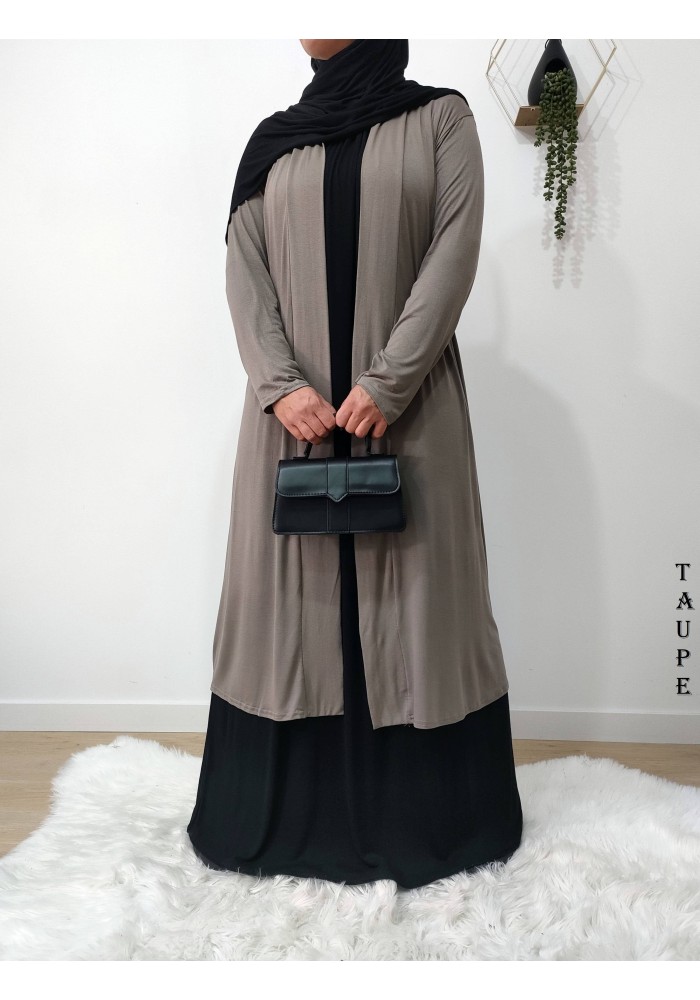Gilet Extra Long en Viscose – Fabrication Française
