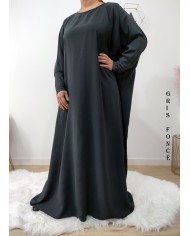 Abaya Ihsane Papillon "manches lycra" (Wool peach)