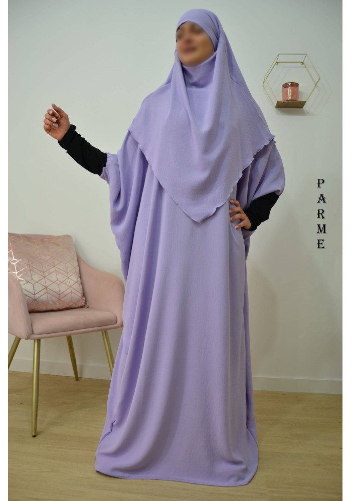 Ensemble "Khimar et robe papillon" (Tissu Jazz)