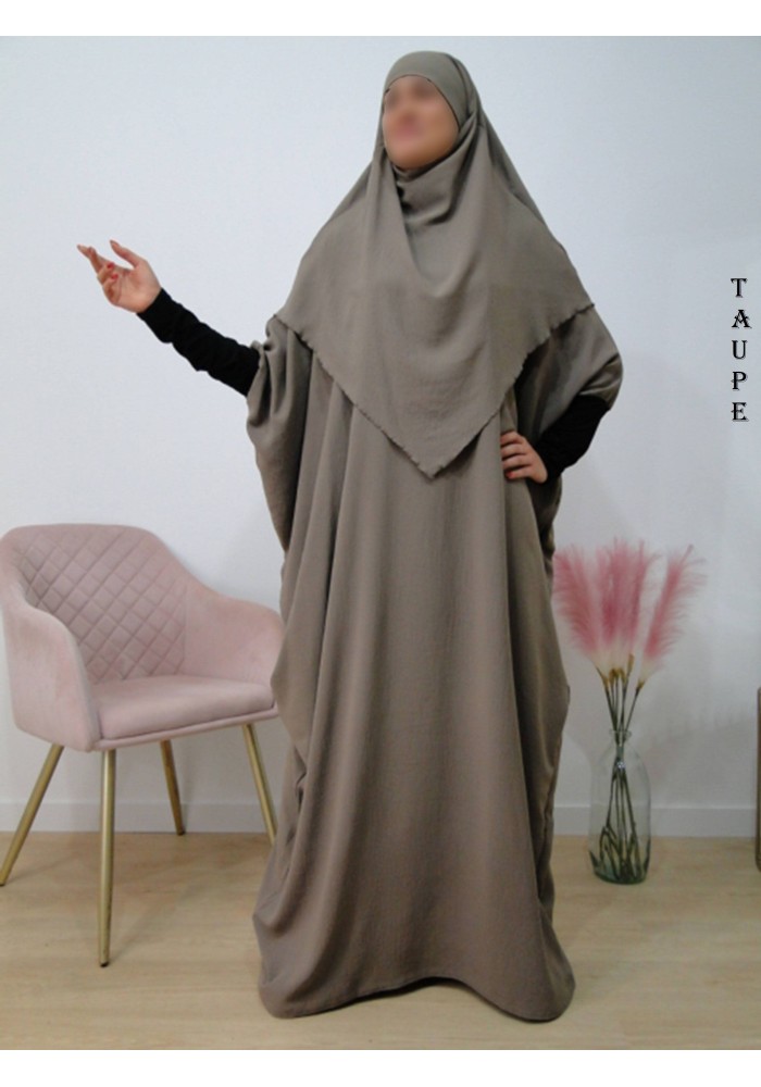 Ensemble Khimar et Robe Papillon en Tissu Jazz