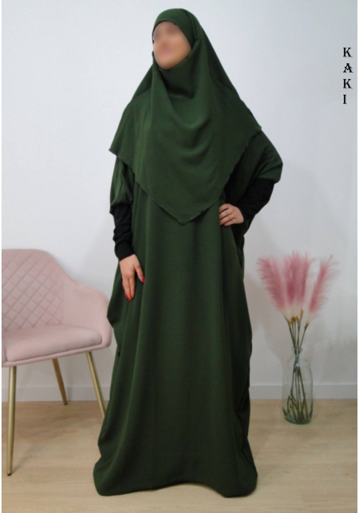 Ensemble "Khimar et robe papillon" (Tissu Jazz)