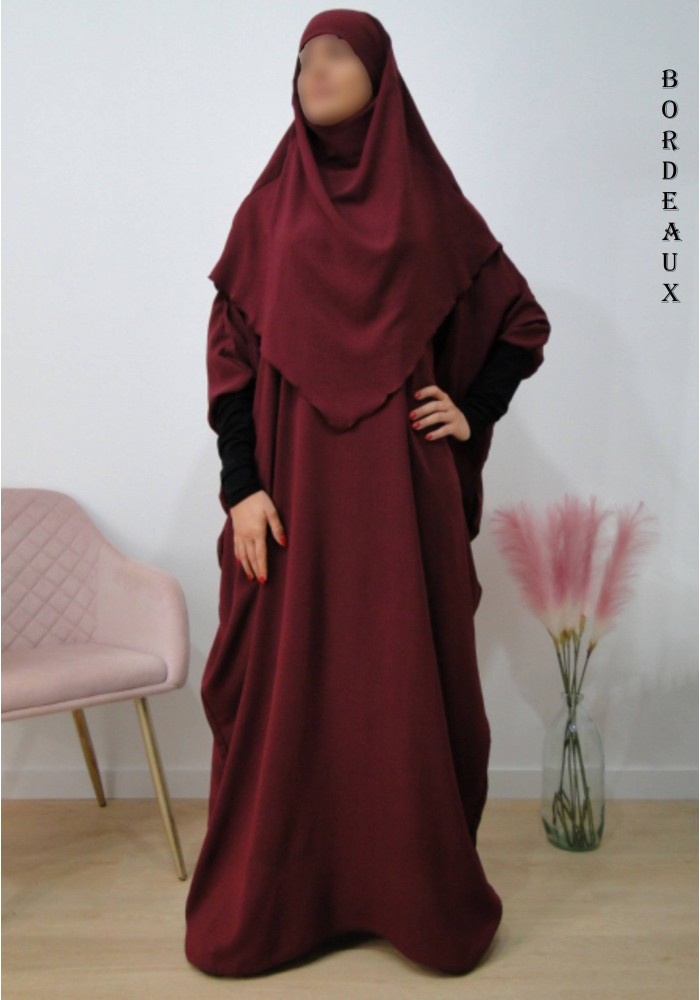 Ensemble "Khimar et robe papillon" (Tissu Jazz)