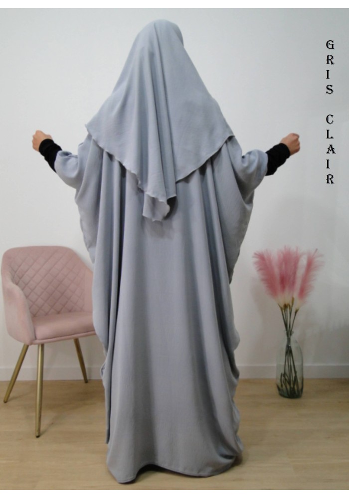 Ensemble "Khimar et robe papillon" (Tissu Jazz)