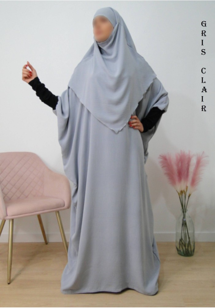 Ensemble Khimar et Robe Papillon en Tissu Jazz