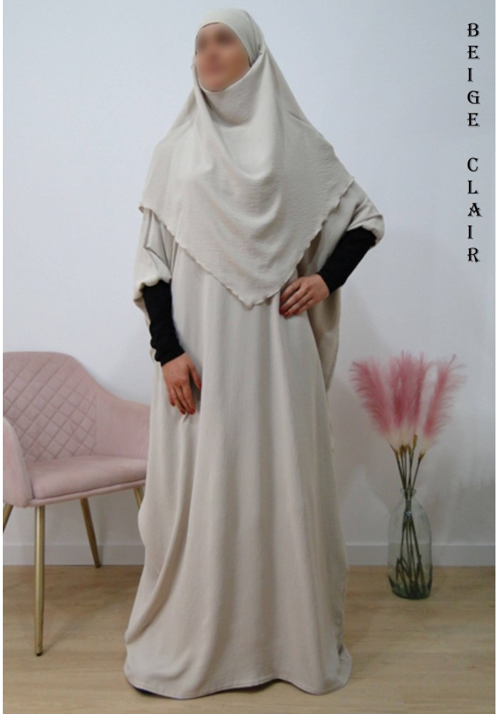 Ensemble Khimar et Robe Papillon en Tissu Jazz