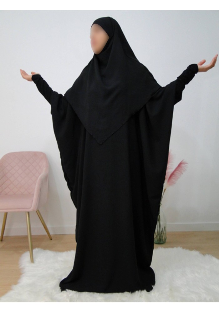 Ensemble "Khimar et robe papillon" (Tissu Jazz)