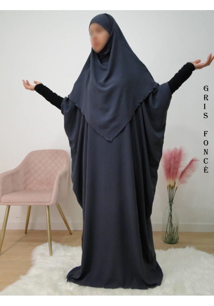 Ensemble Khimar et Robe Papillon en Tissu Jazz