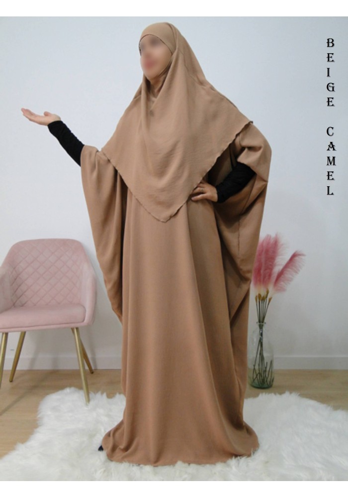 Ensemble "Khimar et robe papillon" (Tissu Jazz)