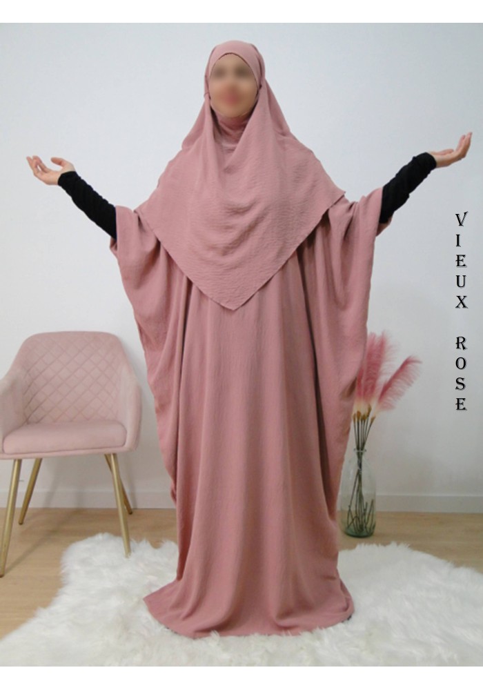 Ensemble "Khimar et robe papillon" (Tissu Jazz)