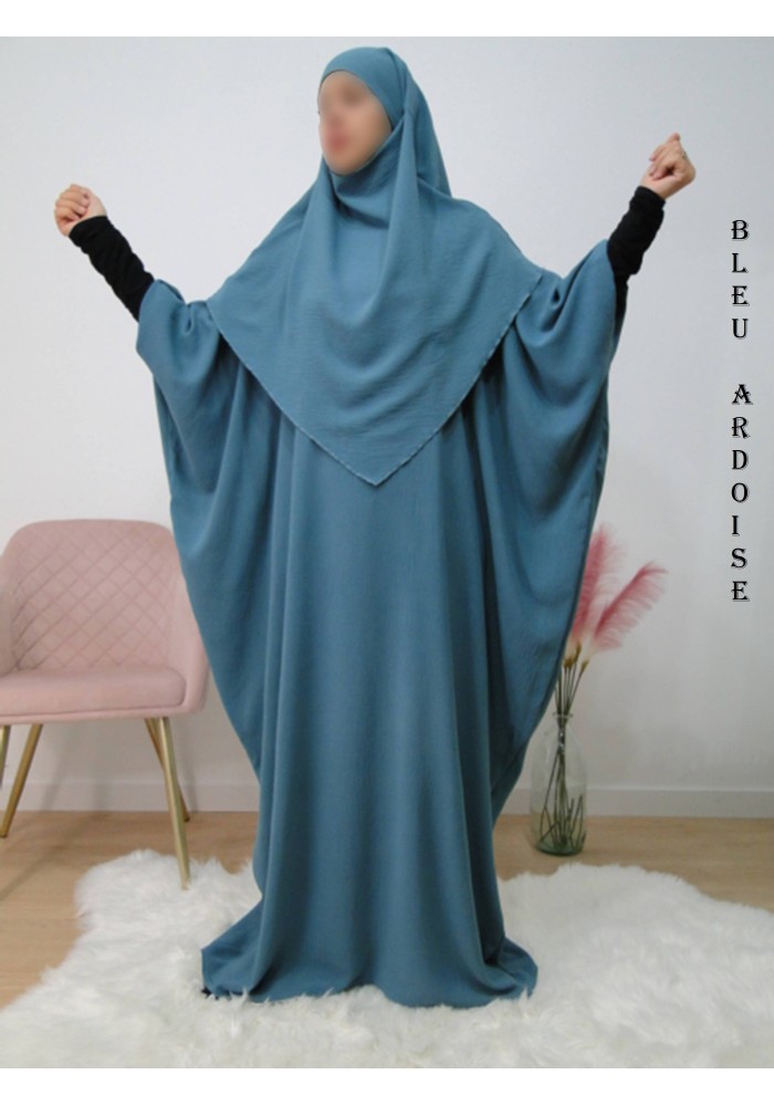 Ensemble "Khimar et robe papillon" (Tissu Jazz)