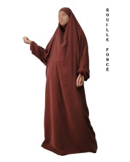 JILBAB 1 PIECE  "14/16 ans" EL BASSIRA (Wool peach)