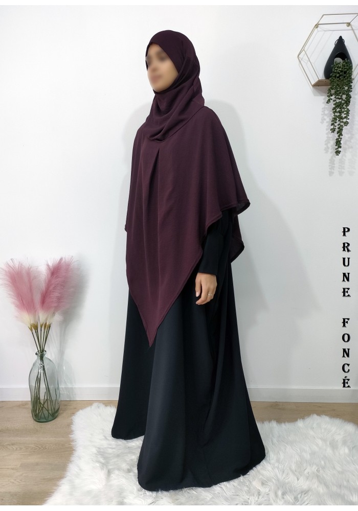 Khimar à pointe avec hijab intégré