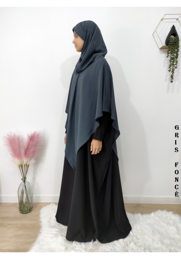 Khimar à pointe avec hijab intégré