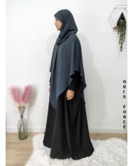 Khimar à pointe avec hijab intégré