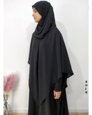 Khimar à pointe avec hijab intégré