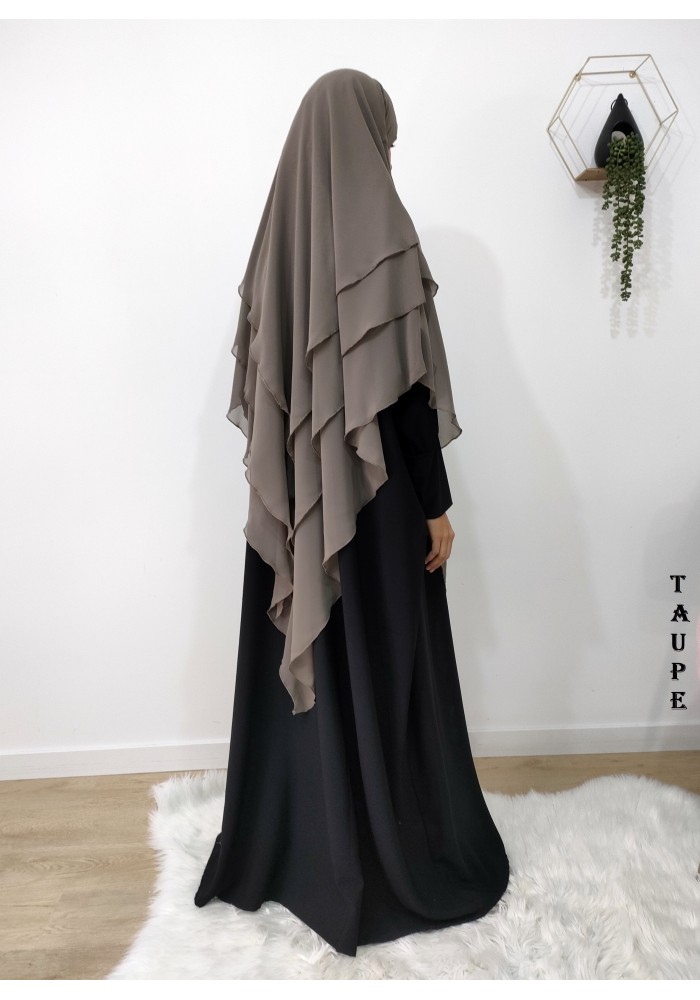 LONG KHIMAR 3 VOILES (Georgette "mousseline")