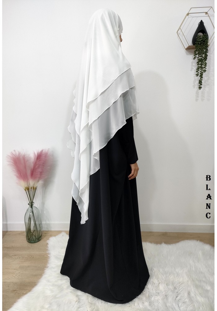 LONG KHIMAR 3 VOILES (Georgette "mousseline")