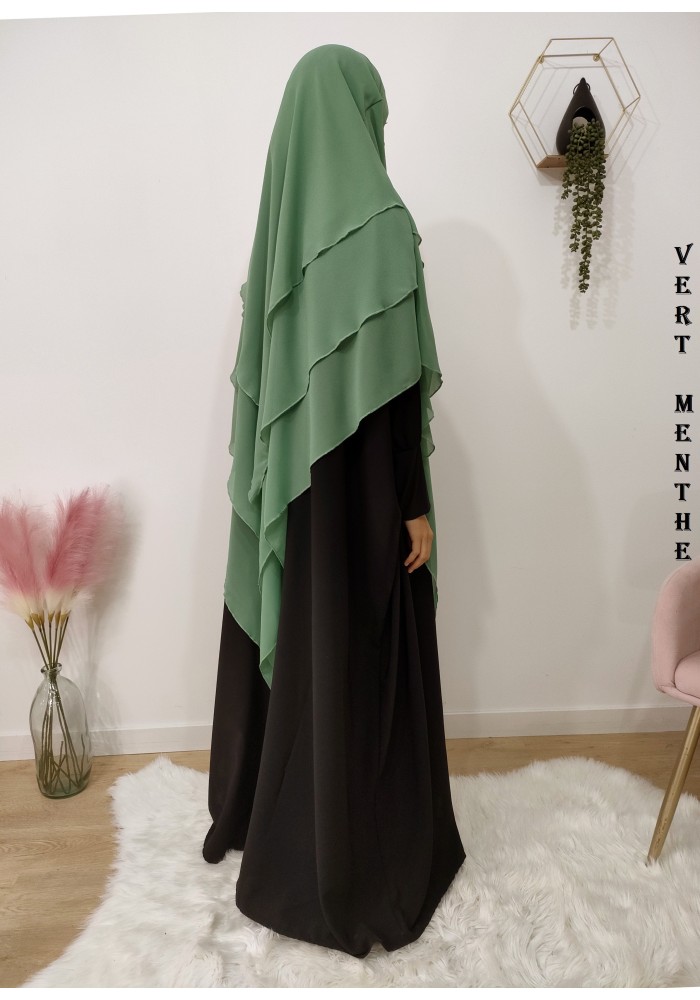 LONG KHIMAR 3 VOILES (Georgette "mousseline")