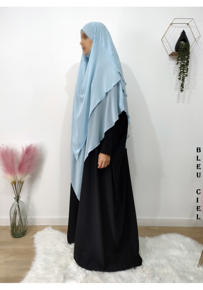 LONG KHIMAR 3 VOILES (Georgette "mousseline")