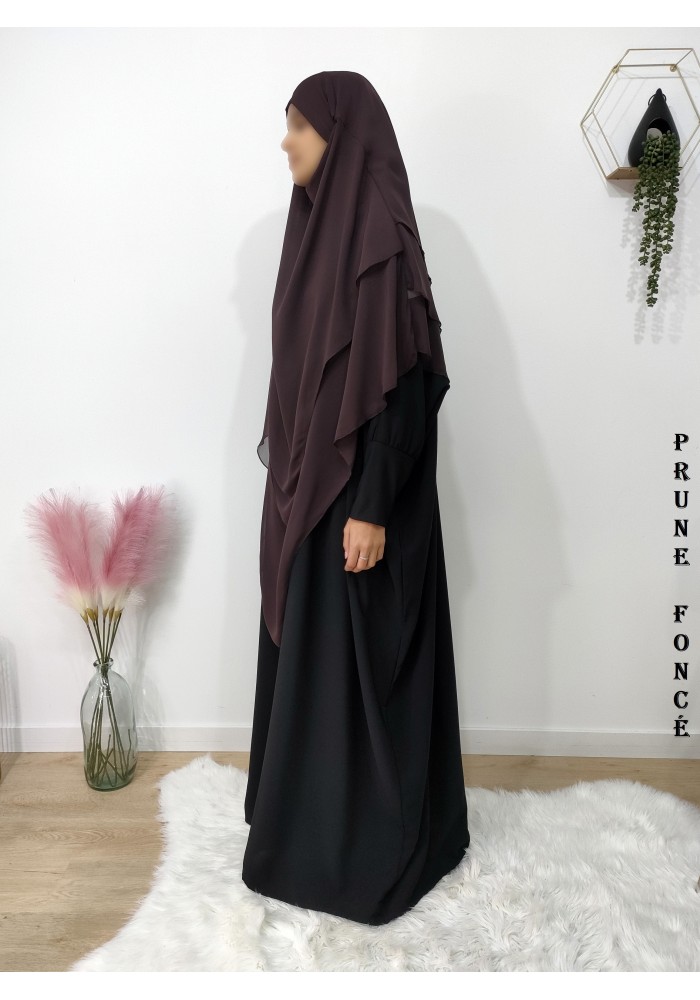 LONG KHIMAR 3 VOILES (Georgette "mousseline")