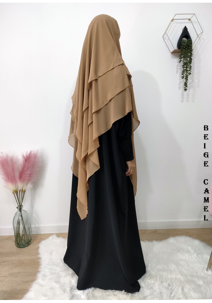 LONG KHIMAR 3 VOILES (Georgette "mousseline")