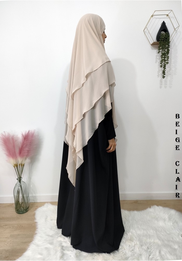 LONG KHIMAR 3 VOILES (Georgette "mousseline")