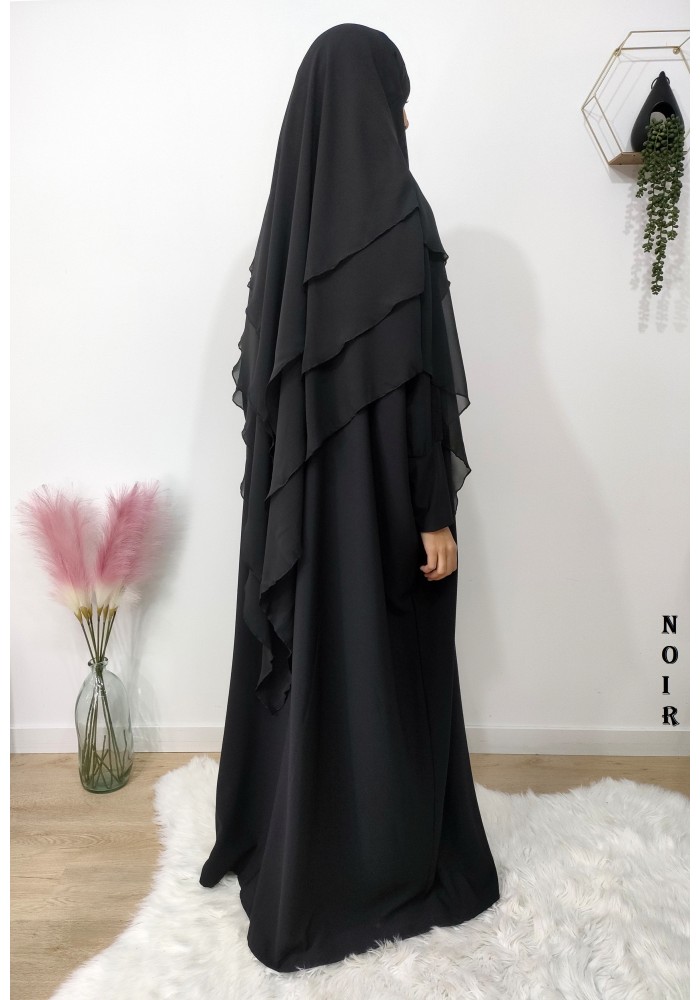 LONG KHIMAR 3 VOILES (Georgette "mousseline")