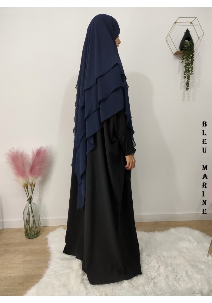 LONG KHIMAR 3 VOILES (Georgette "mousseline")