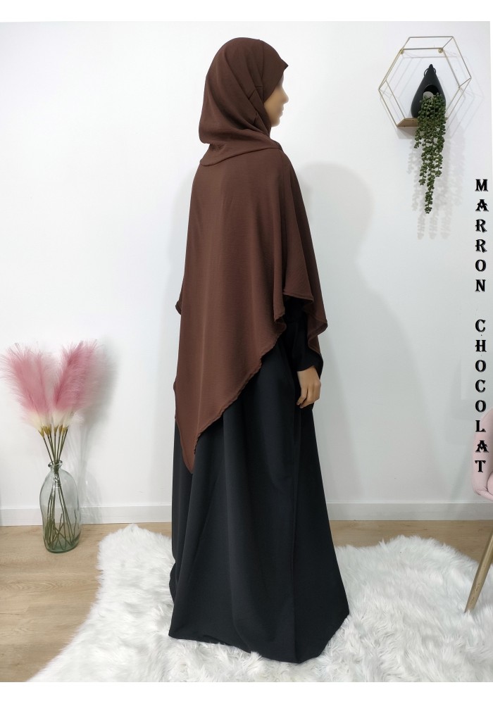 Khimar à pointe avec hijab intégré