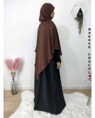 Khimar à pointe avec hijab intégré