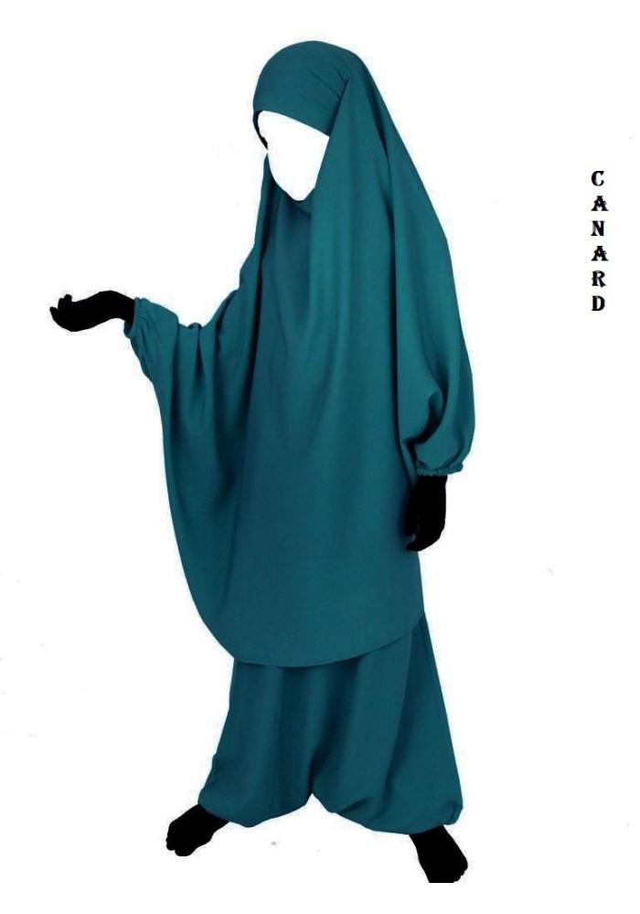 Jilbab 2 Pièces Enfant – Jupe ou Sarouel | Wool Peach