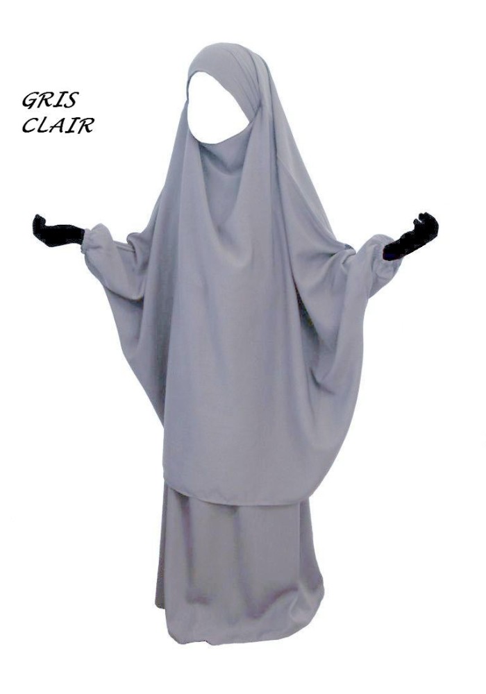 Jilbab 2 Pièces Enfant – Jupe ou Sarouel | Wool Peach