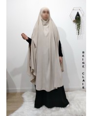 Long Khimar à Fentes en Tissu Jazz – Opaque et Fluide