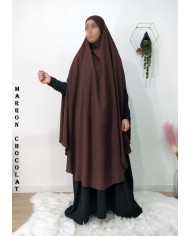 Long Khimar à Fentes en Tissu Jazz – Opaque et Fluide