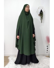 Long Khimar à Fentes en Tissu Jazz – Opaque et Fluide