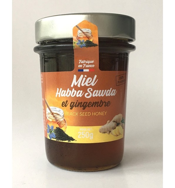 Miel Nigelle et Gingembre (Habba Sawda + Zanjabil) 250g