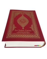 Saint Coran Grands Caractères – Arabe/Français/Phonétique – Tajwîd en Couleur – QR Code – Format 13,5 × 18 cm