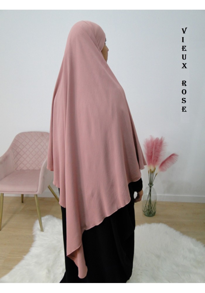 Khimar long à pointe (Aspect fripé)