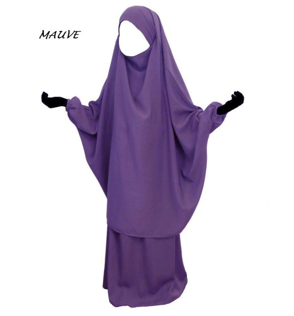 Jilbab 2 Pièces Enfant – Jupe ou Sarouel | Wool Peach