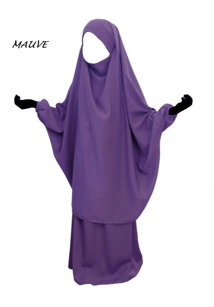 Jilbab 2 Pièces Enfant – Jupe ou Sarouel | Wool Peach