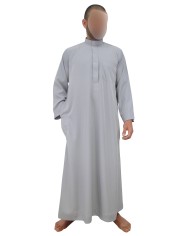 Qamis Manches Longues avec Poches – Col Rigide
