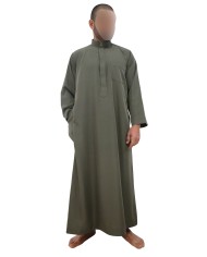 Qamis Manches Longues avec Poches – Col Rigide