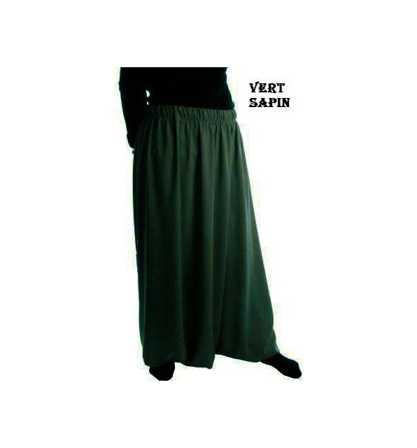 JILBAB 2 PIECES (SAROUEL) "EL BASSIRA" (Wool peach)