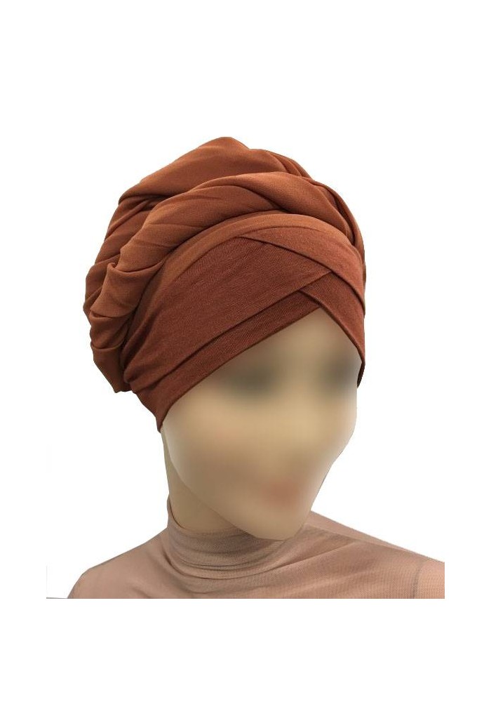 Hijab Malaisien Bonnet Croisé – Châle Intégré