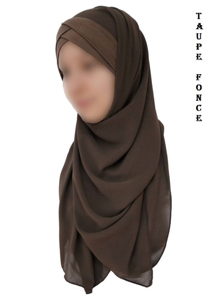 Hijab Malaisien Bonnet Croisé – Châle Intégré