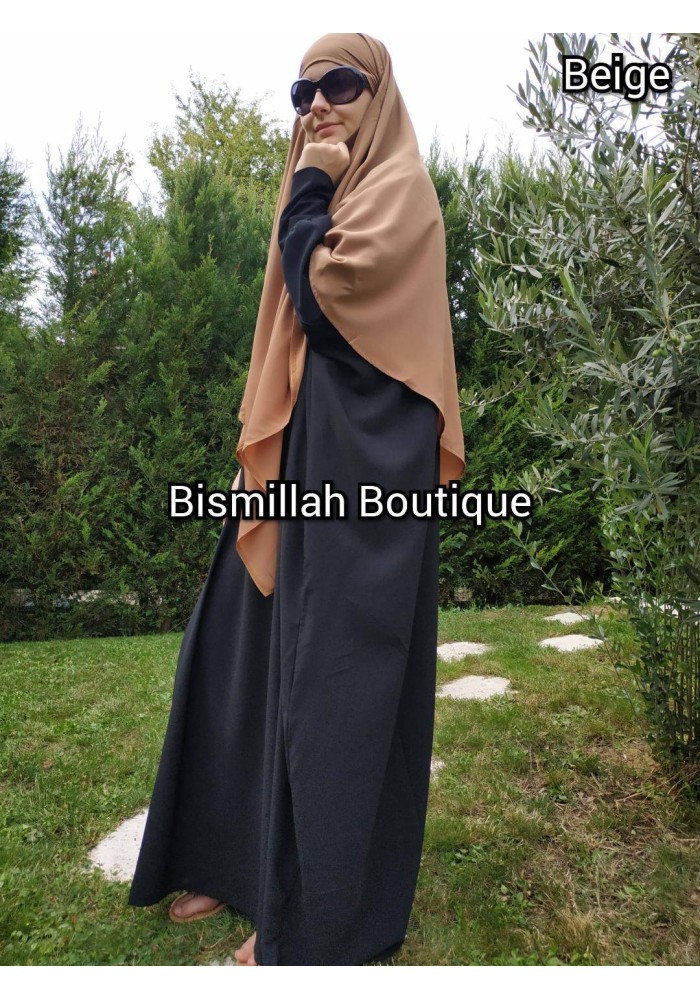 Khimar Ihsane à Pointe Court – Wool Peach