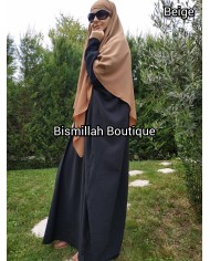 Khimar Ihsane à Pointe Court – Wool Peach