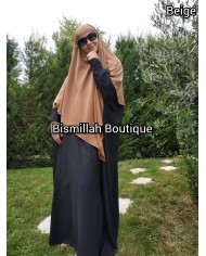Khimar Ihsane à Pointe Court – Wool Peach