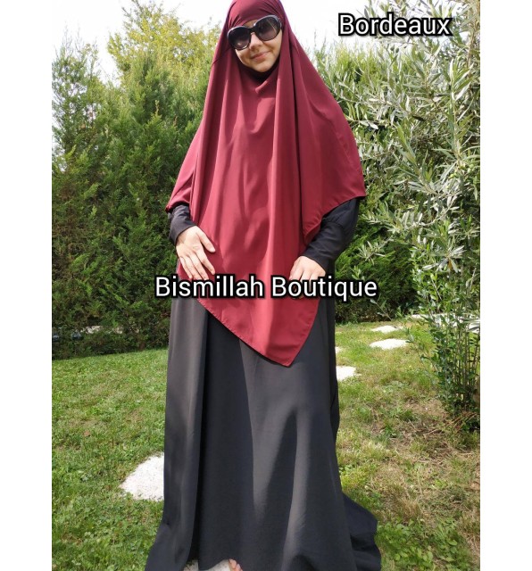 Khimar Ihsane à Pointe Court – Wool Peach