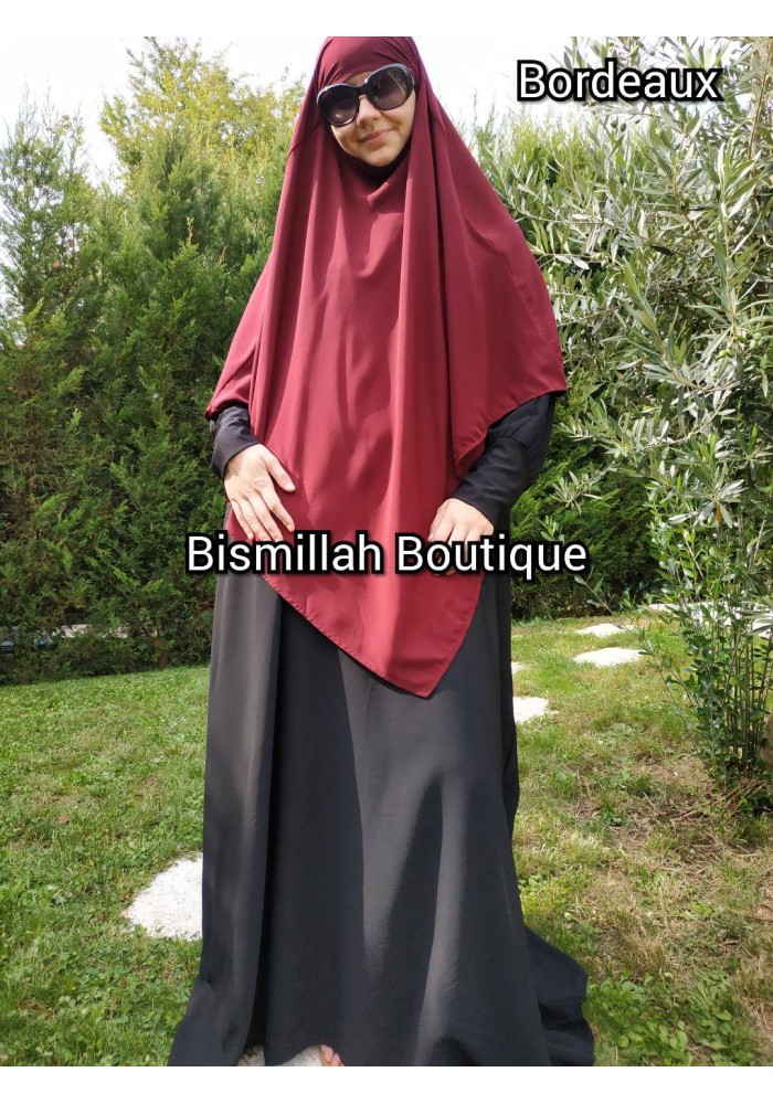 Khimar Ihsane à Pointe Court – Wool Peach